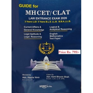 Aarti & Co.'s Guide to MH-CET / CLAT (LLB / BLS / BBA-LLB) Entrance Exam 2026 | MH-CET Law 2026 Adv. Aarti Bhavin Shah [Free Delivery]
